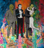 Cheaters Triangle Original Pop Art Painting from JUXTAPop: A Love Story Exhibition