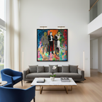 Cheaters Triangle Original Pop Art Painting from JUXTAPop: A Love Story Exhibition