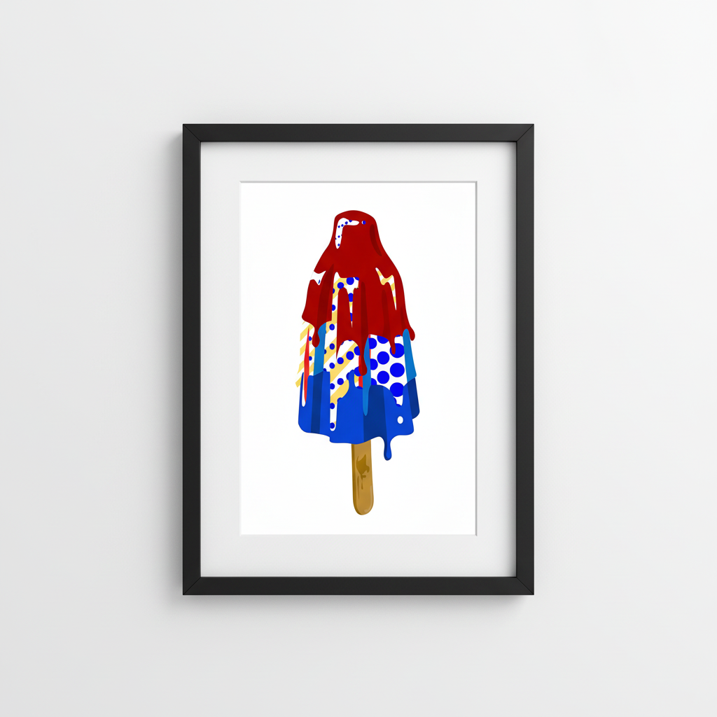 Framed Ice Cream Pop Art