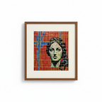 Framed Vintage French Paper Print with Mat