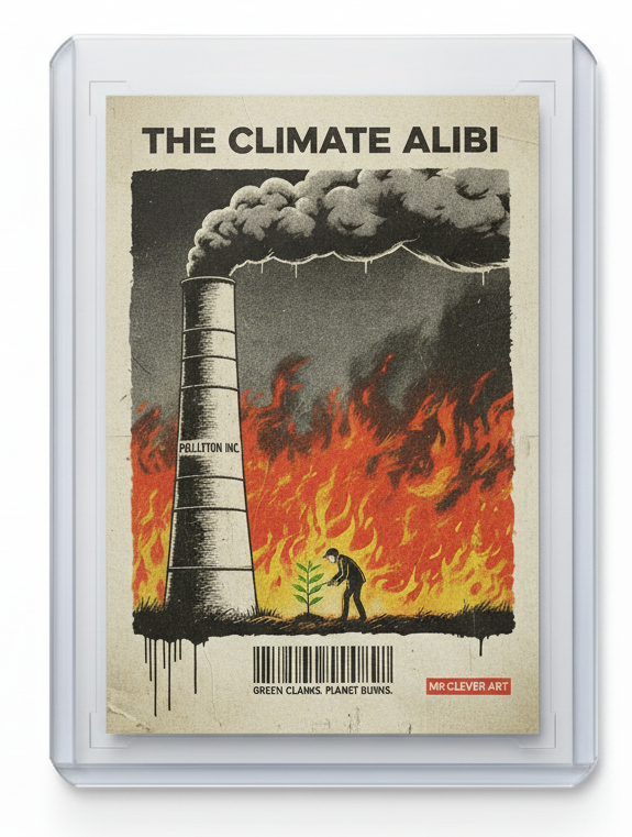 The Climate Alibi 1/1 Bootleg Sealed Trading Card - Limited Edition by Mr. Clever Art