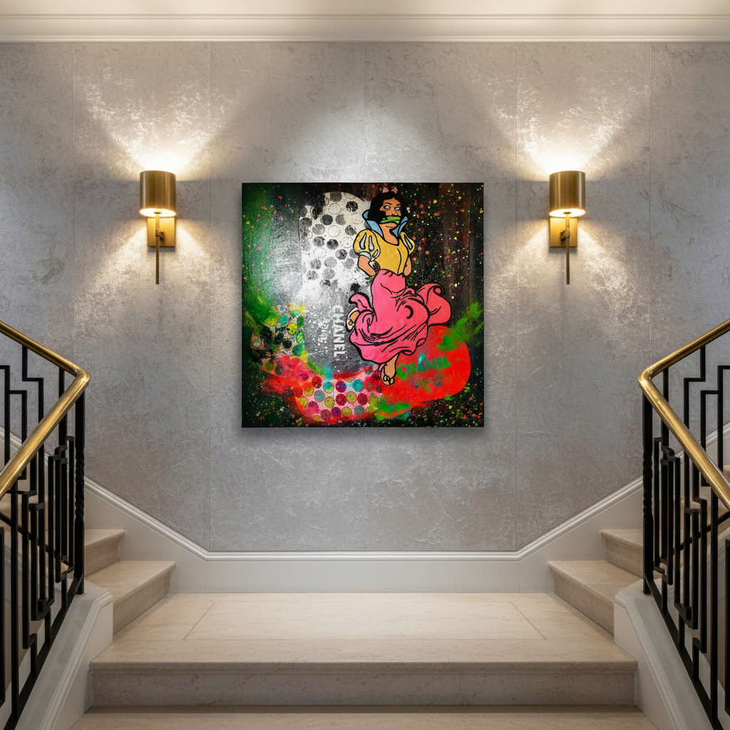 Miss Snow White Was Poisoned Original Street Art Painting