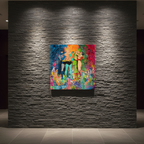 Cheaters Triangle – Original Pop Art Painting from JUXTAPop: A Love Story Exhibition