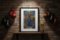 Holographic Boxing Champion Print "Butterflies and Bees"