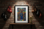 Holographic Boxing Champion Print "Butterflies and Bees"