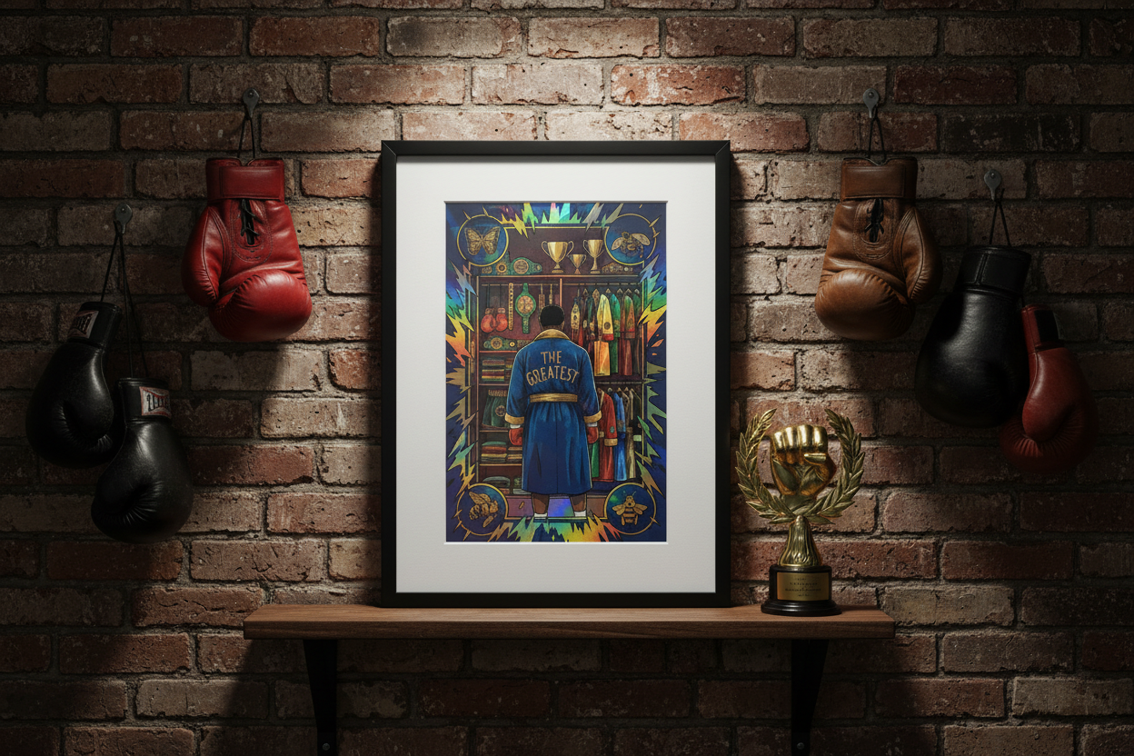 Holographic Boxing Champion Print "Butterflies and Bees"