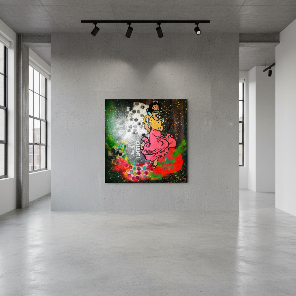 Miss Snow White Was Poisoned Original Street Art Painting