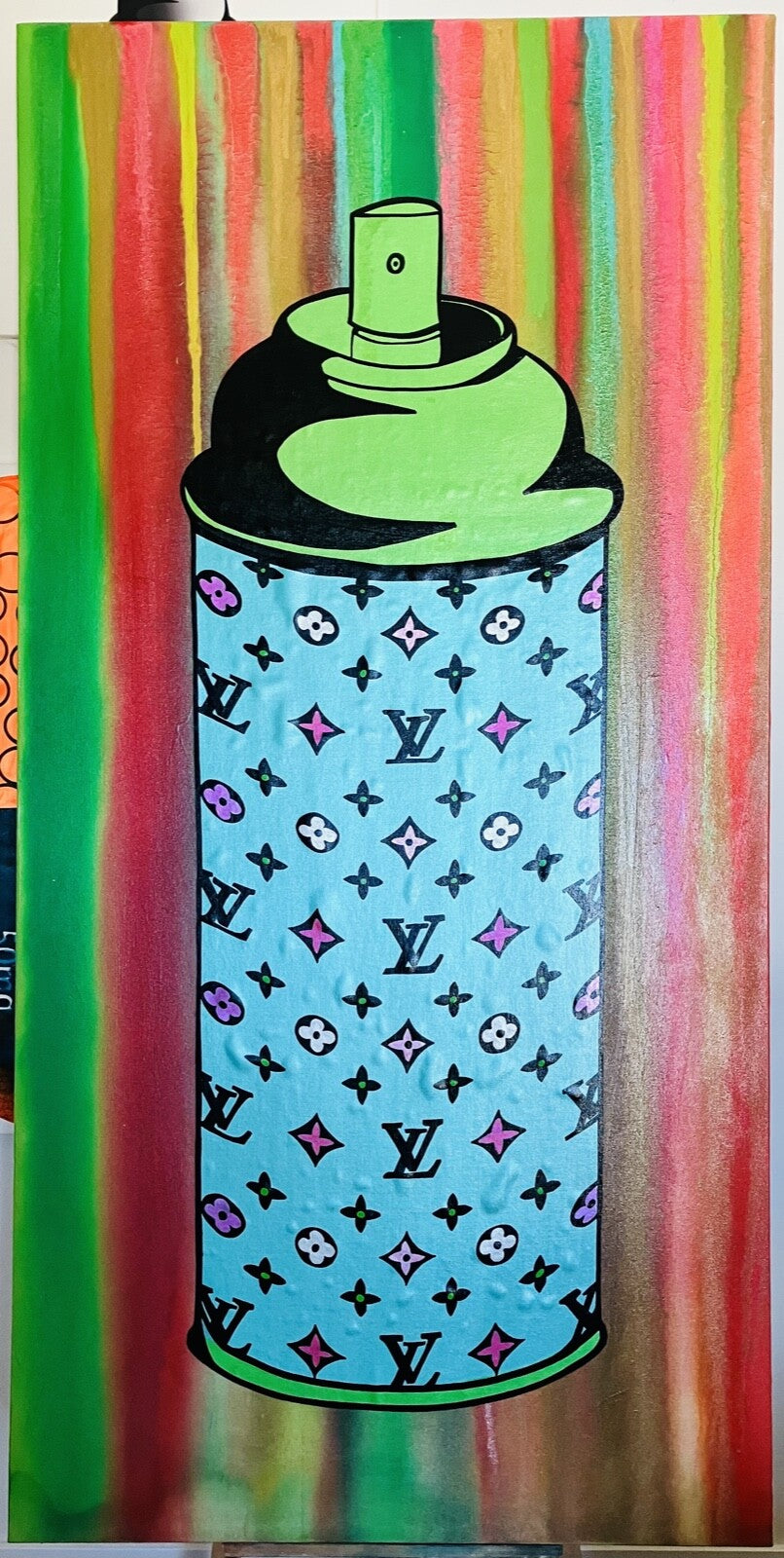 m*p様 static luxury vandals spray can ルイヴ Luxury Louis Vuitton Spray Can 6ft x 3ft Original Painting