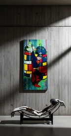Mondrian Prisoner Original Contemporary Art Painting