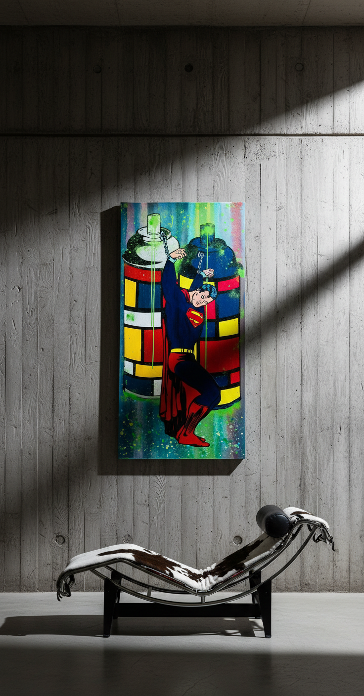 Mondrian Prisoner Original Contemporary Art Painting