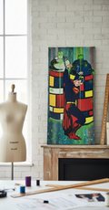 Mondrian Prisoner Original Contemporary Art Painting