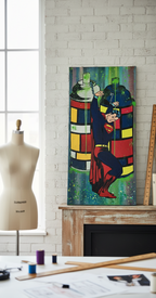 Mondrian Prisoner Original Contemporary Art Painting