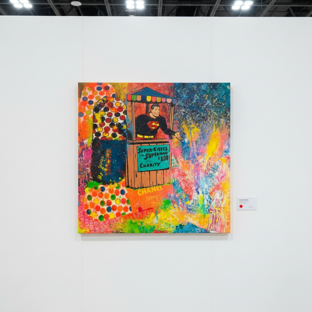 Kissing Booth Original Contemporary Art Painting by Mr. Clever Art