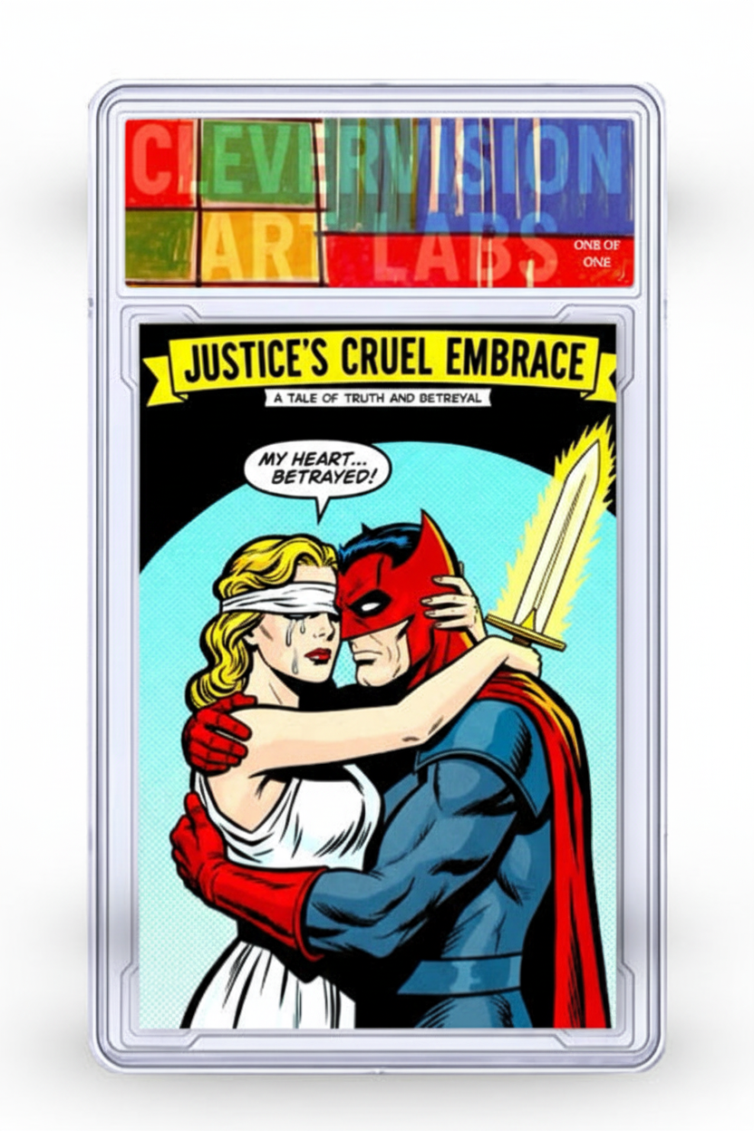 Justice's Cruel Embrace Card - Front