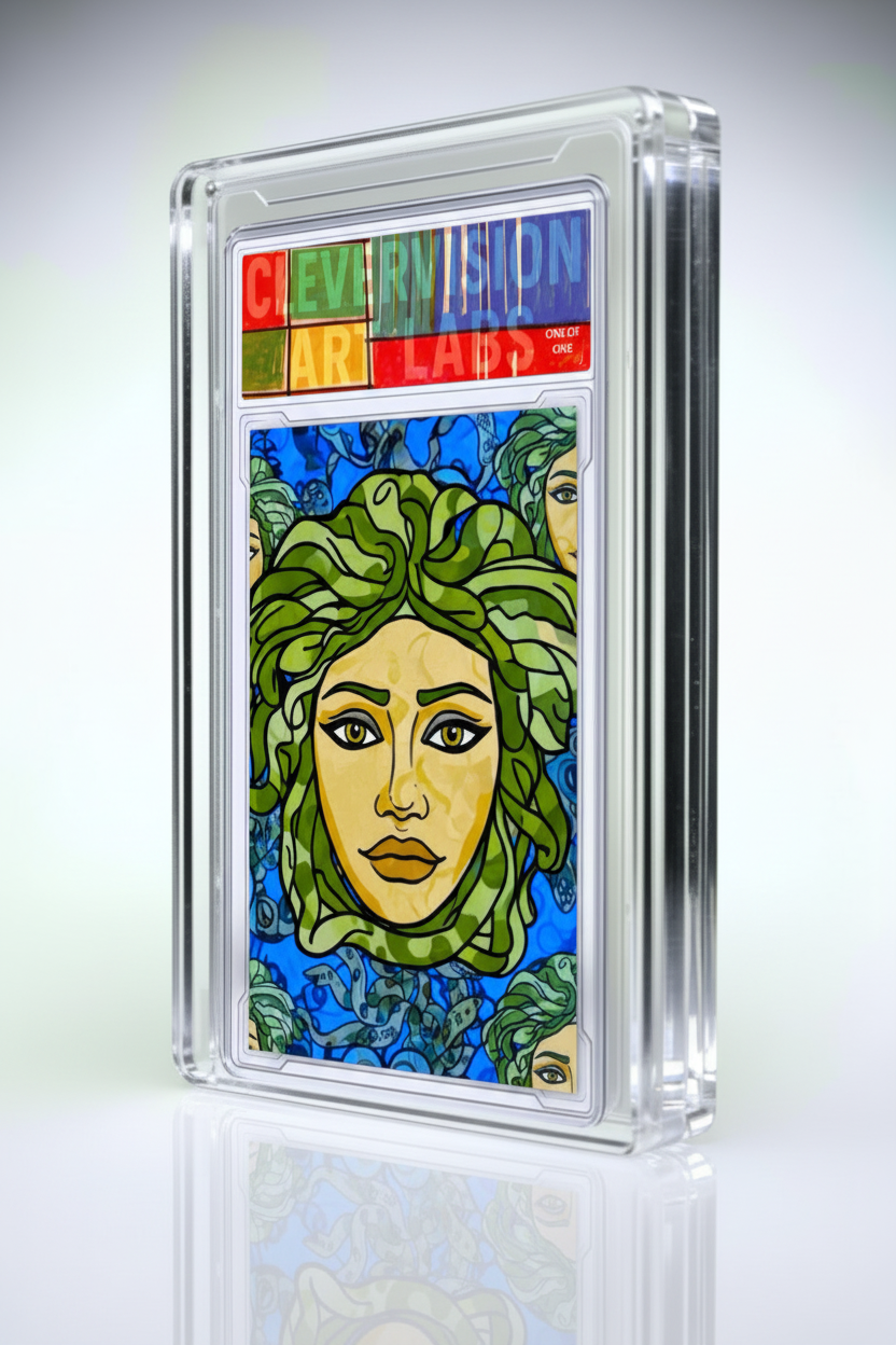 Medusa Card in Acrylic Case - Side