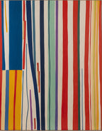 Modern Abstract Art Print Vertical Color Stripes
