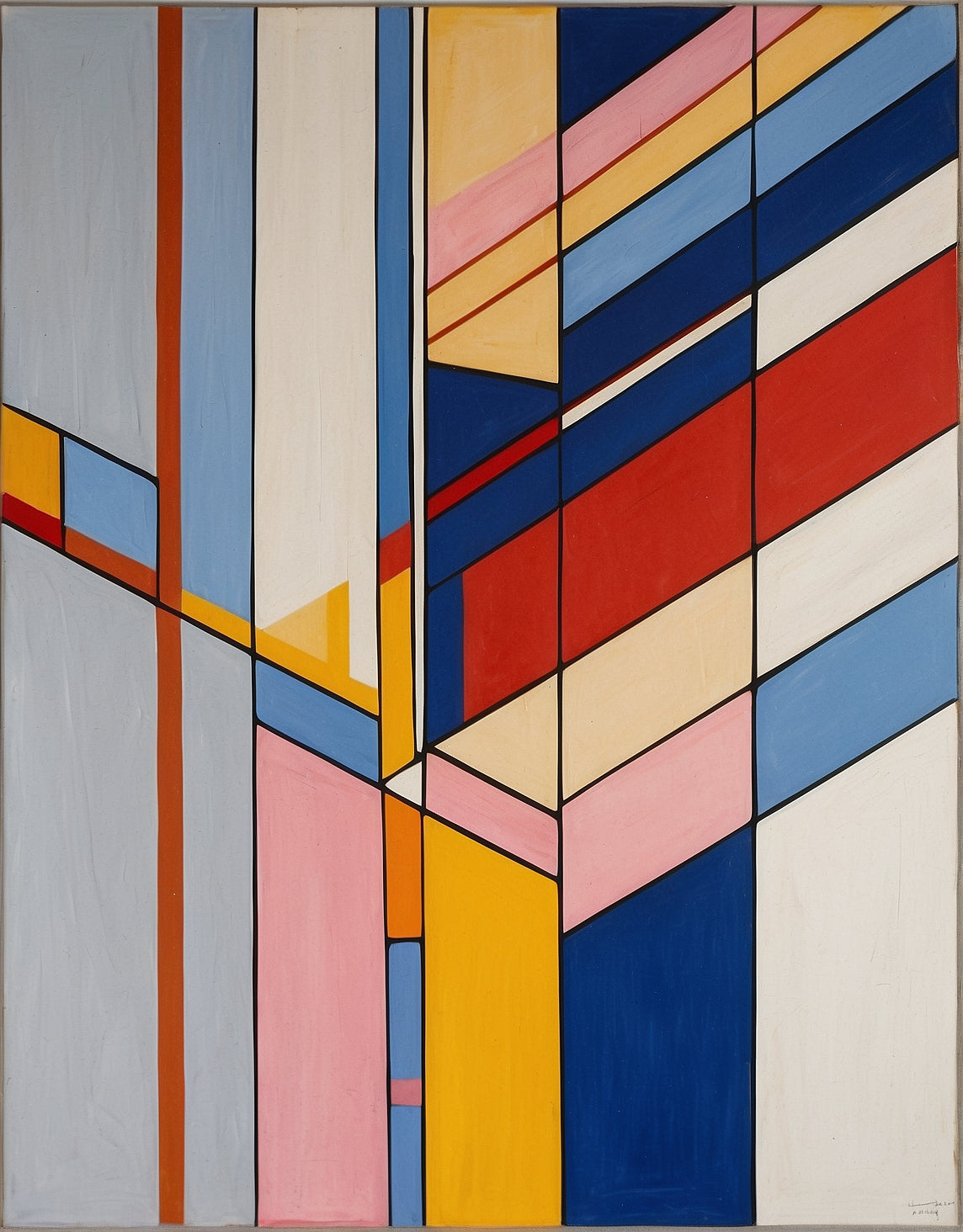 Modern Geometric Abstract Art Print Angular Composition