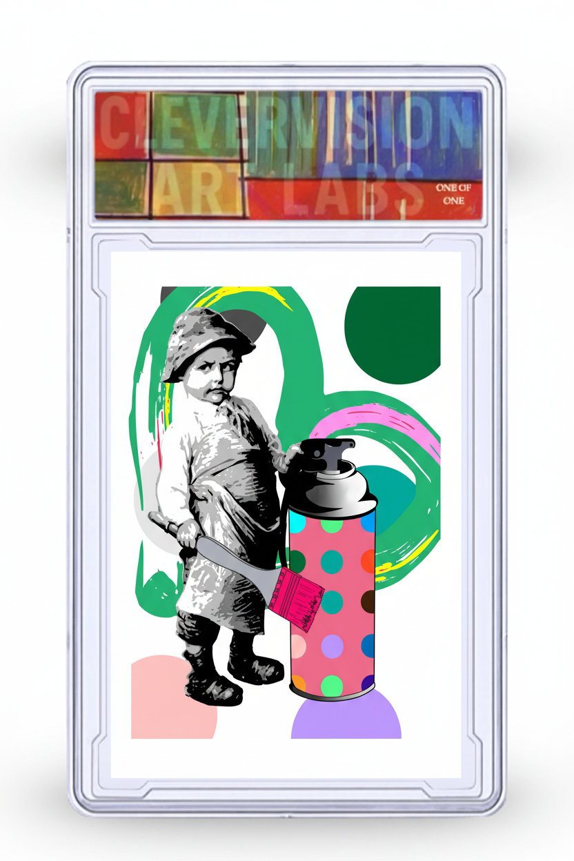 Painting apprentice in card slab