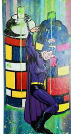 Mondrian Prisoner Original Contemporary Art Painting