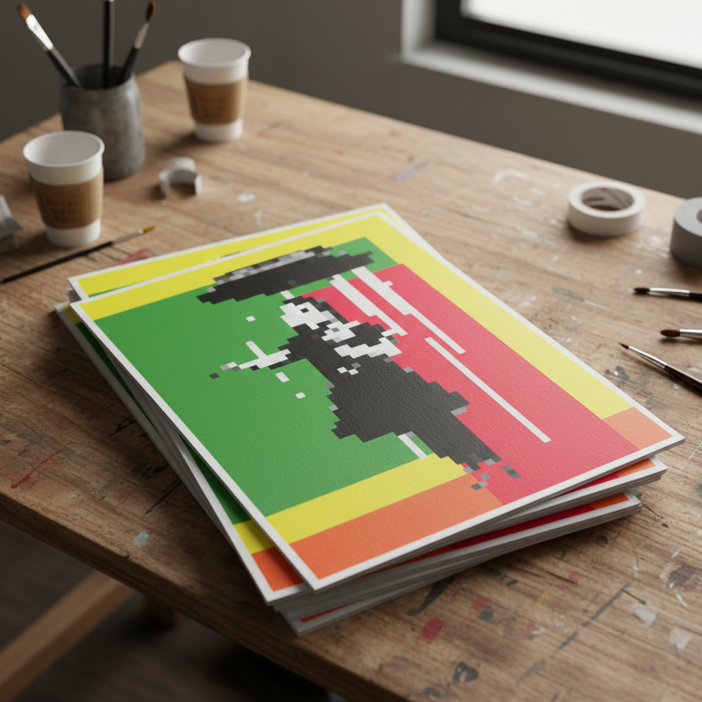 Rastafarian Umbrella Pixel Art Stack