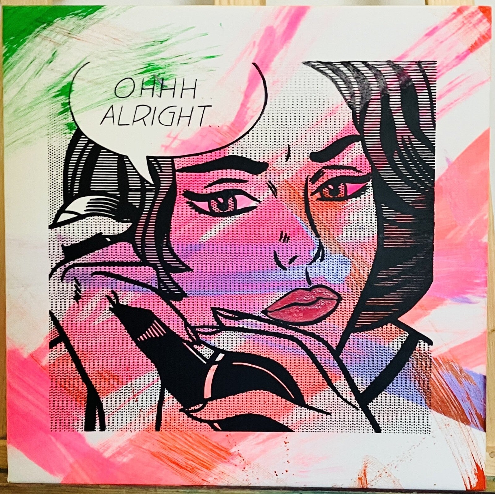 Ohhh Alright Original Pop Art Painting on Canvas