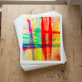 Stack of Abstract Art Prints