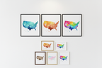 Three USA Maps Framed Collection Display