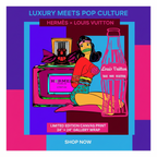 Wonder Woman Luxury Pop Art Print - Hermès & Louis Vuitton - 24"x24" Canvas